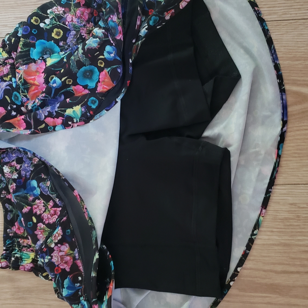 Lululemon Hotty Hot High-Rise SkirtFlowerscope Black Multi / Black Tennis Golf - Picture 6 of 11